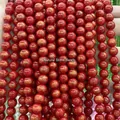 Polished red natural stone round beads for DIY jewelry making and bracelets - Red Golden Jasper