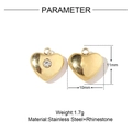 Details zu 11x10mm Herzanhänger aus Gold mit Zirkonia inklusive technischer Maßangaben - VG312 Herz Inlay Strass