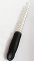 Multipurpose stainless steel grater for cheese and zest with black ergonomic handle - Cross Texture Black