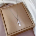 Silber Glänzendes Kreuz Stil (F417)