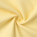 Gros plan détaillé sur le tissu respirant en coton-lin jaune clair avec texture de tissage plat - Jaune (100% Coton)