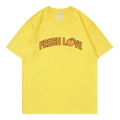 T-shirt jaune Sturniolo Triplets Love en coton avec imprimé Fresh Love et orange - Jaune