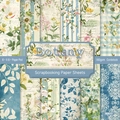 Botany collection 6x6 inch vintage floral scrapbooking paper pad with 12 designs - R2517 24 Sheets