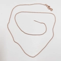Chaîne à billes en or rose avec fermoir mousqueton et embout aiguille pour les pendentifs - boule chaîne / Plaqué Or Rose