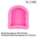 Roze siliconen bakvorm in toast-vorm voor kaarsen en zeep, 8,8x7,9x2,9 cm - Toast / Roze