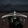 Couronne argentée élégante avec strass et cristaux en forme de goutte d'eau - Style 10# / Argenté