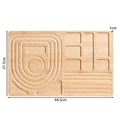 Bamboo bead design board with measurement scales for DIY jewelry making 44.5x27.5cm - Bamboo Wood / Style C (Multi-functional Design Board)