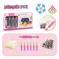Kinder DIY Diamant-Stift-Set mit rosa Werkzeug, 6 Spitzen, 30 Stickern und 1000 bunten Steinen - Diamant-Stift-Set