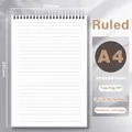 A4 spiral notebook with translucent PP cover, ruled white pages, 80 sheets, 202x282mm - Lined / A4 / Top-flip