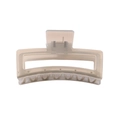 Extra large 13cm matte rectangular hair claw clip in translucent light coffee brown - 13CM/Grey/Jelly Rectangle/Bulk