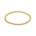 Vista dettagliata del bracciale a sfere dorate con sfere di metallo lucide e riflettenti - Oro (4mm)