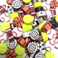 100pcs pack of 10mm mixed sports ball clay beads for bracelet jewelry making crafts - Mixed