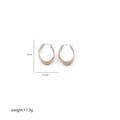 Three-tone layered hoop earrings with 3.5cm height and 2.3cm width dimensions - Tricolor
