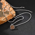 Met Ketting Zilver/Houtnerf