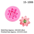 Roze siliconen lotusbloem vorm voor fondant en hars met afmetingen voor doe-het-zelf - 2# Lotus 15-1006 / Roze