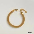 Gold stainless steel mesh braided bracelet with lobster clasp and adjustable chain - Gold Mesh Weave Stainless Steel Bracelet (B596)