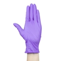 Durable purple nitrile disposable gloves with non-slip texture for cleaning and food safety - S / Purple