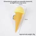 Realistischer gelber PU-Eiscreme-Kühlschrankmagnet mit Waffelstruktur und Magnet - Eiscreme (Ohne Marmelade) / Gelb
