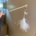 Épingle à cheveux en argent avec pendentif grue et pompon en plumes blanches rétro - Pompon Plume Grue Argentée (20#)