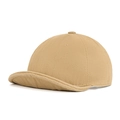 Retro khaki short brim baseball cap in twill cotton for men and women - Khaki