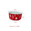 Red heart pattern 130ml aluminum foil baking cup with Happy Every Day text - Happy Red