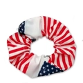 Haargummi mit USA-Flaggenmuster und Schleife in Rot Weiß Blau für Unabhängigkeitstag - Streifen Stil (4)