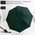 Ombrello pieghevole verde scuro a 24 stecche con rivestimento UV nero e diametro 98 cm - Ombrello Manuale Uv Verde Scuro / Con Scatola Regalo