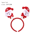 Kerst hoofdband met witte pluche beren, rode hoedjes en strikjes, afmeting 25x12cm - Beer Veer Hoofdband