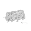 Molde de silicona números 0-9 para colgantes de resina DIY con 0,5cm de grosor - Números Pequeños 0-9