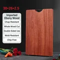 Imported ebony wood cutting board in size 38x26x2.5cm suitable for 3-4 people - Single Piece Board 38*26*2.5cm