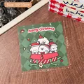 Cute cartoon puppy Christmas packaging card with green diamond grid pattern 10x10cm - Style 11 Christmas Carnival Card Header