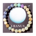 Detailed macro view of the Uranus beaded bracelet featuring multi-color natural stones - Uranus (With Card)