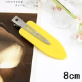 Minimalistische 8cm gelbe Haarspange mit nahtlosem Entenschnabel-Metallverschluss zum Stylen - 18# Haarspange Ohne Knicke / 8cm / Gelb