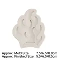 Flame shaped silicone mold in off-white for cake decorating and DIY clay crafts - 1# (7.5*6.5*0.8cm) / Gray