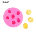 Rosa Silikonform mit 6 Vertiefungen für realistische Popcorn-Kerzen und Schokolade - Nr. 2 (Klein) / Rosa