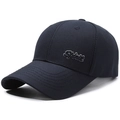 Berretto da baseball uomo blu scuro con ricamo Spirit e visiera curva sportiva - Regolabile / Blu navy
