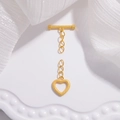 S925 Sterling Silber Herz-Knebelverschluss Set für DIY Schmuck Armbänder in Gold-Optik - Gold Set