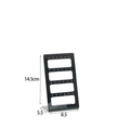 Detailed view of black acrylic earring display stand with height 14.5cm and width 8.5cm - 14.5*8.5cm