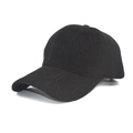 Détail de la casquette noire en tricot avec texture jacquard lettre M et visière courbée - M (56-58cm) / Noir