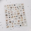 Stickers ongles 5D Maillard en relief avec motifs chats mignons et nœuds TS-3860 - Style de Chat Maillard (TS-3860)