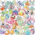 50pcs cute cartoon candy insect stickers waterproof PET decals for laptop and notebook - Insect Series