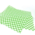 Green and white checkered greaseproof food wrapping paper for burgers and sandwiches - Green