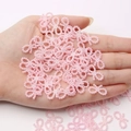 Pink pearl-style bow charms for DIY hair accessories and resin craft decorations - Light Pink