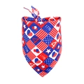 Detailed view of Fourth of July dog bandana featuring 1776 patterns and festive elements - July 4th