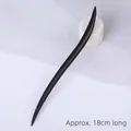 Classic 18cm black sandalwood hair pin with minimalist streamlined design for women - Elegant
