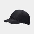 Macro detail of breathable black quick-dry fabric with hexagonal honeycomb texture on cap - Adjustable / Black