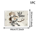 Détail du set de table bonhomme de neige 29,5x44cm pour décoration de Noël - 1 Pièce
