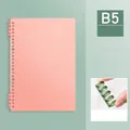 B5 pink semi-transparent loose-leaf notebook shell with quiet press rings and covers - 26 Holes B5 / Sakura Pink