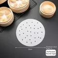 Perforated round steaming paper 23cm 9 inch diameter non-stick white liners for steamers - 9inch(23cm)