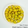 Modelos de palomitas americanas artificiales resina amarilla utilería 2x1.5cm 3.5g - Palomitas De Maíz Esféricas - Una Verde Una